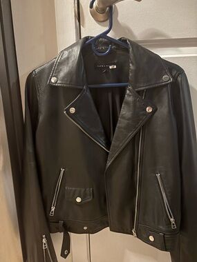 Slate & Willow Black Leather Moto Jacket -Women’s